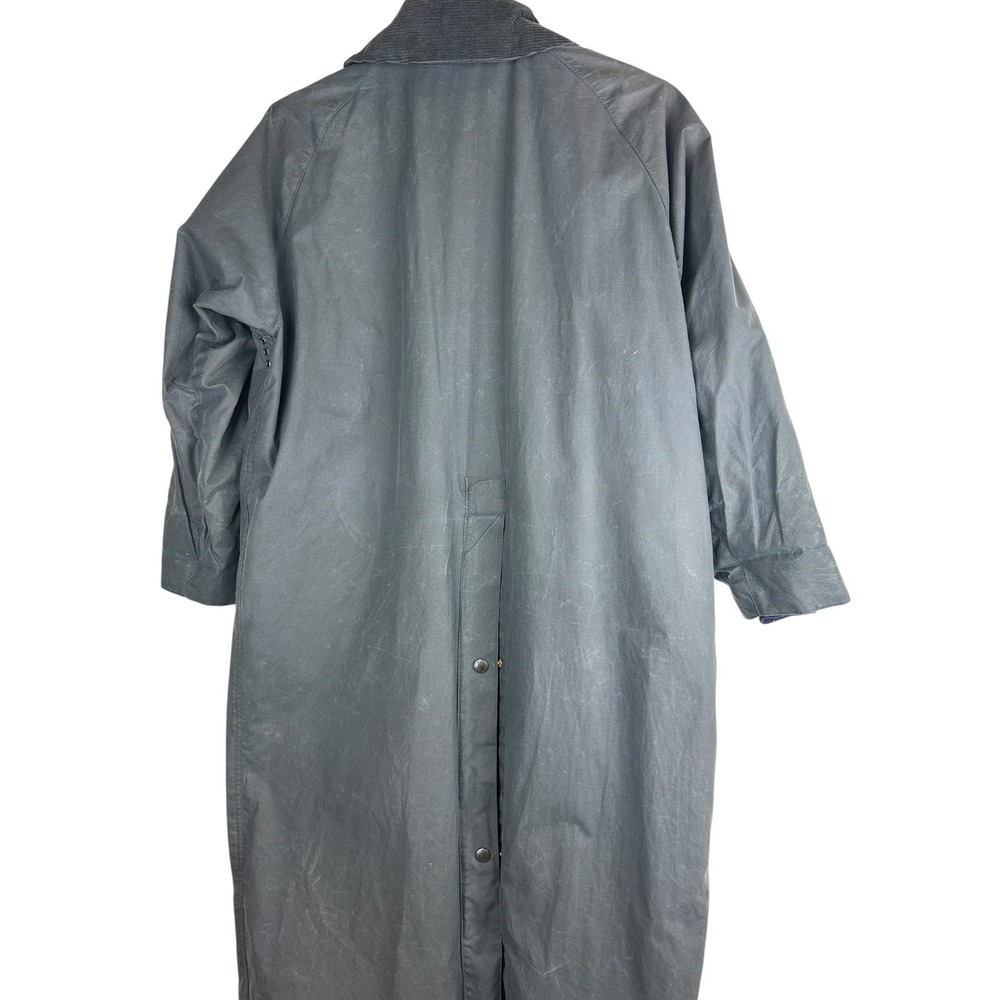 Vintage Barbour Burghley A170 Long Jacket Mens C42 Wax Equestrian Trench Coat - Picture 16 of 16